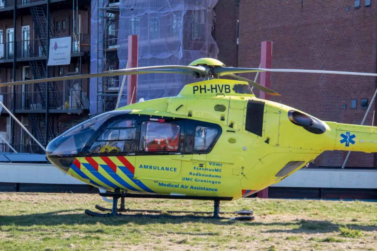 Traumaheli naar #Vlaardingen voor noodgeval 1e Van Leyden Gaelstraat.