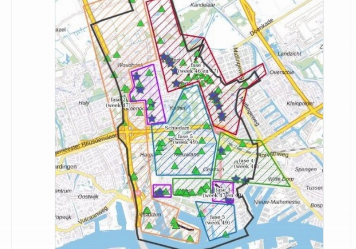 Asfalt wordt door hele stad heen gerepareerd - https://schiedam24.nl/