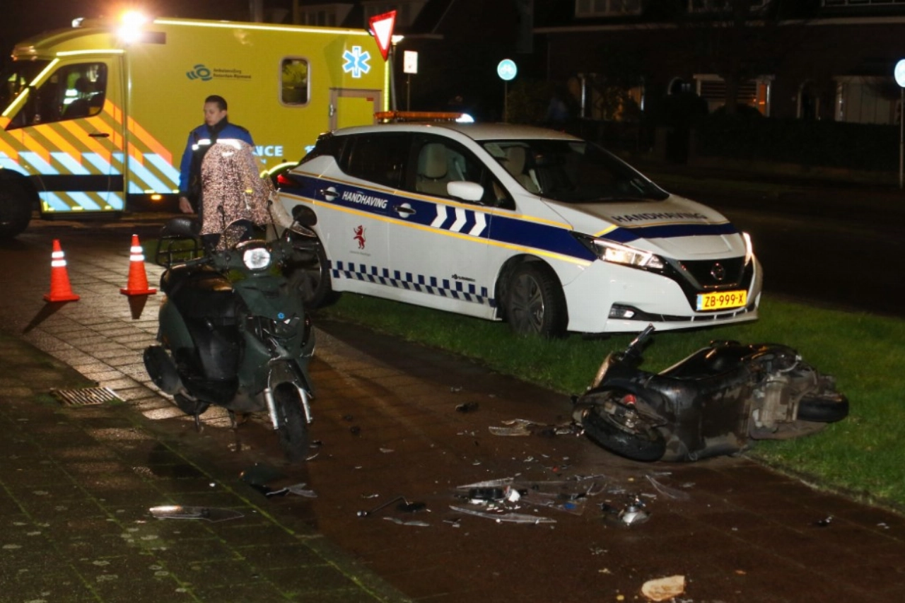 Scooterrijder gewond bij aanrijding