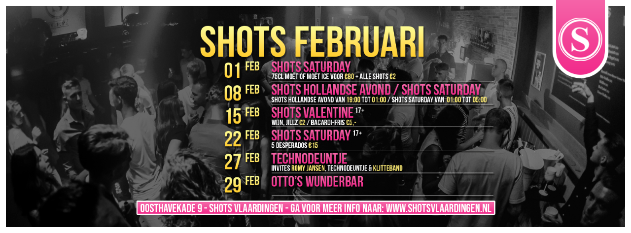 De beste events bij Shots in februari!