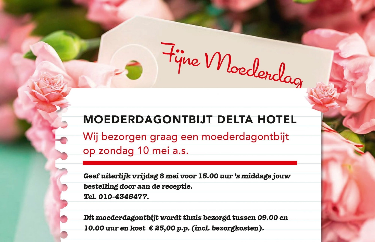 Verras moeder met een ontbijt uit het Delta Hotel