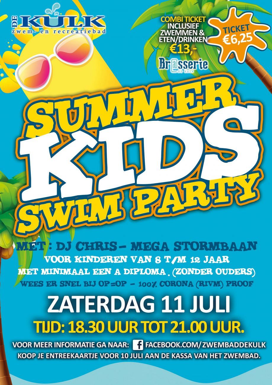 Summer Kids Swim party in De Kulk
