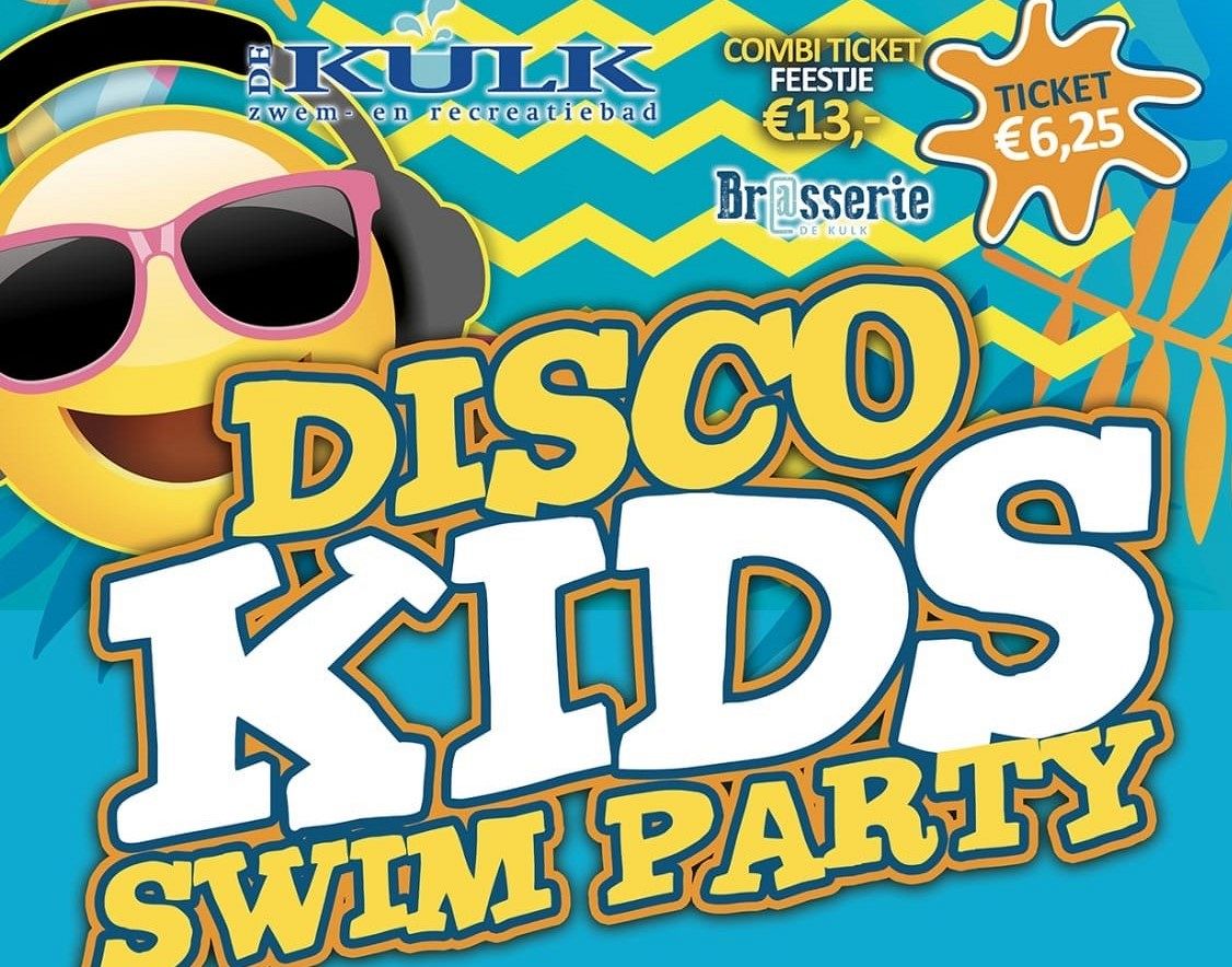 Disco Kids Swim party in Zwembad De Kulk