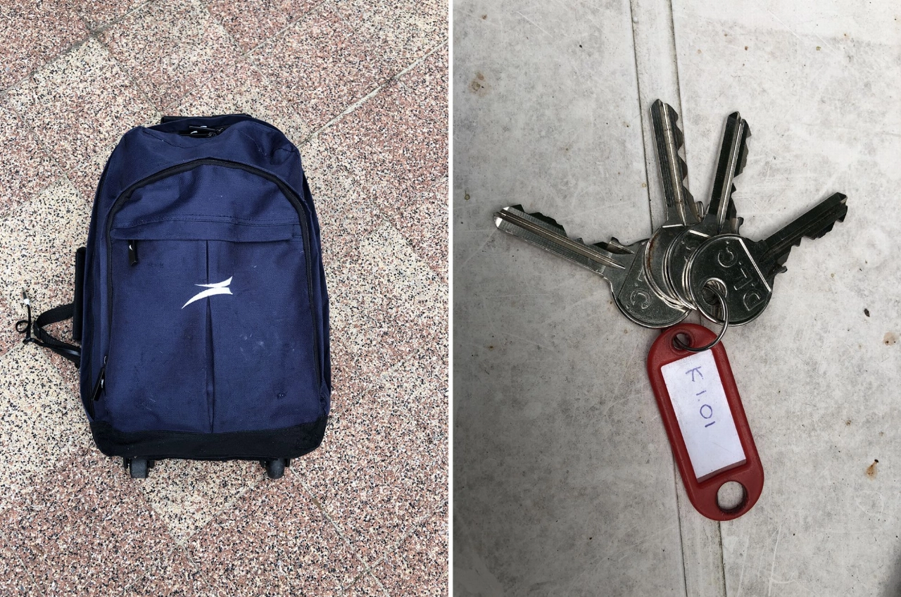 Van wie is deze rugtas met inhoud?