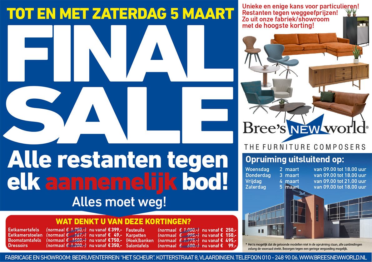Final Sale bij Bree's New World