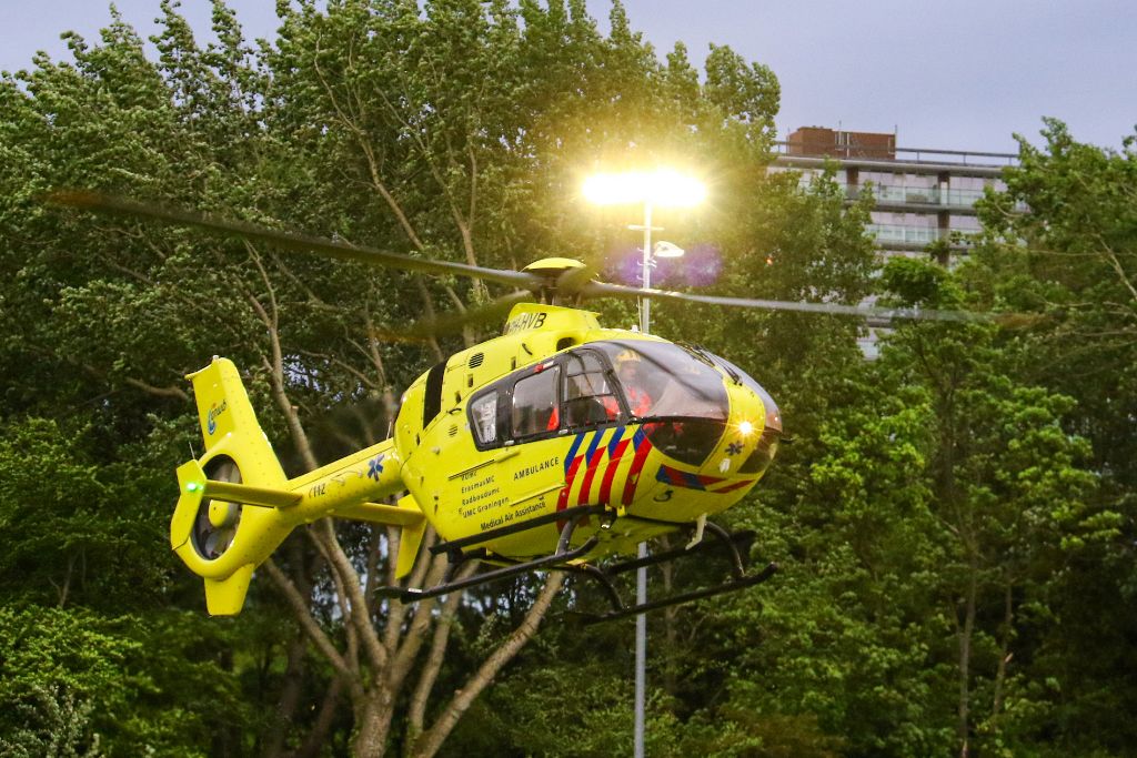 Traumahelikopter in de spotlights