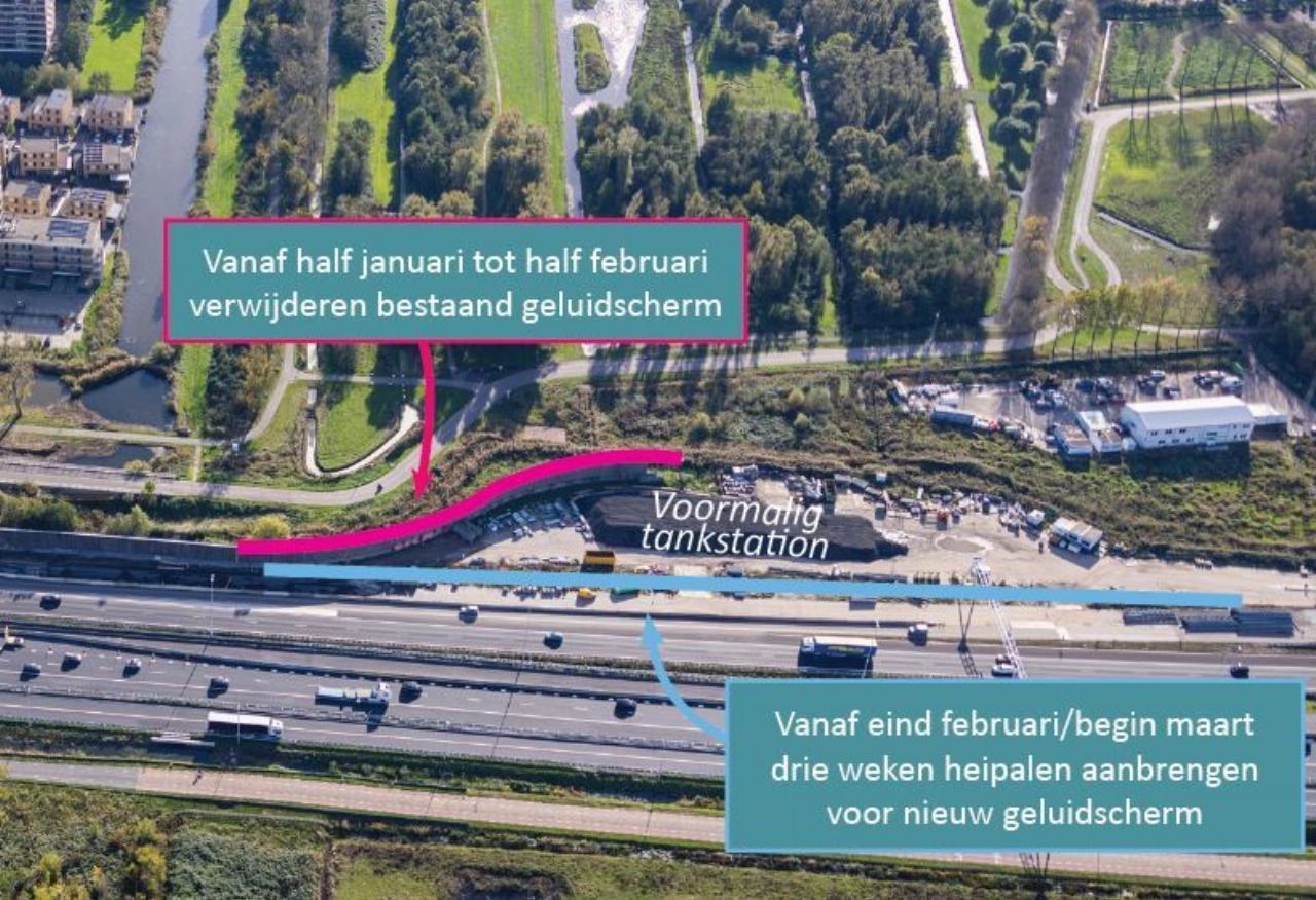 Geluidsscherm Westwijk wordt vervangen
