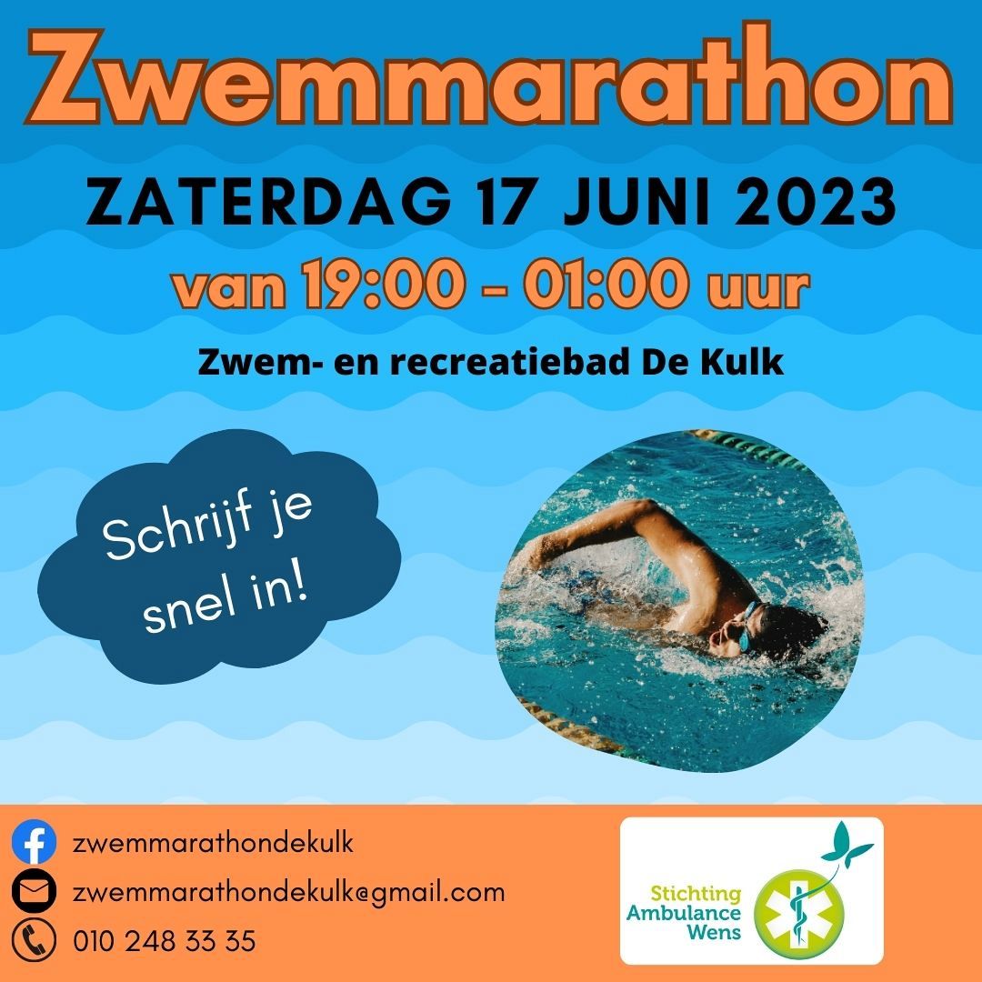 Zwemmarathon voor Stichting Ambulancewens