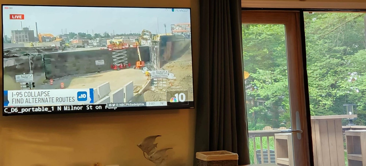 Brand op de snelweg,