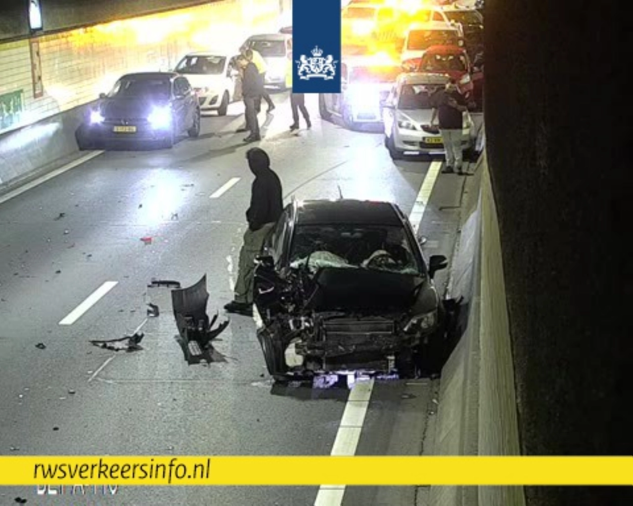 Ongeval in Beneluxtunnel