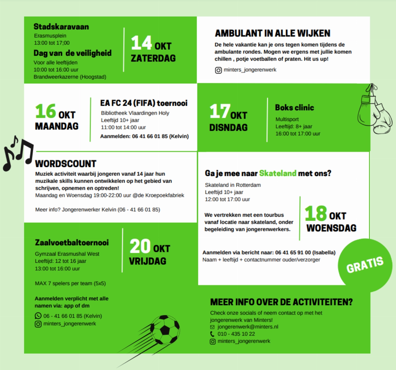 Minters herfstvakantieprogramma