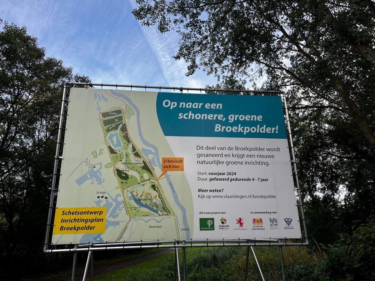 Bijeenkomst over nieuw ontwerp te saneren deel Broekpolder