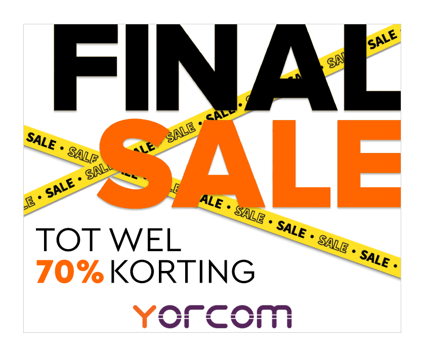 Ontdek de Final Sale bij Yorcom: Koopjesjacht van het Jaar én verzilver je Vlaardingse Cadeaubon!