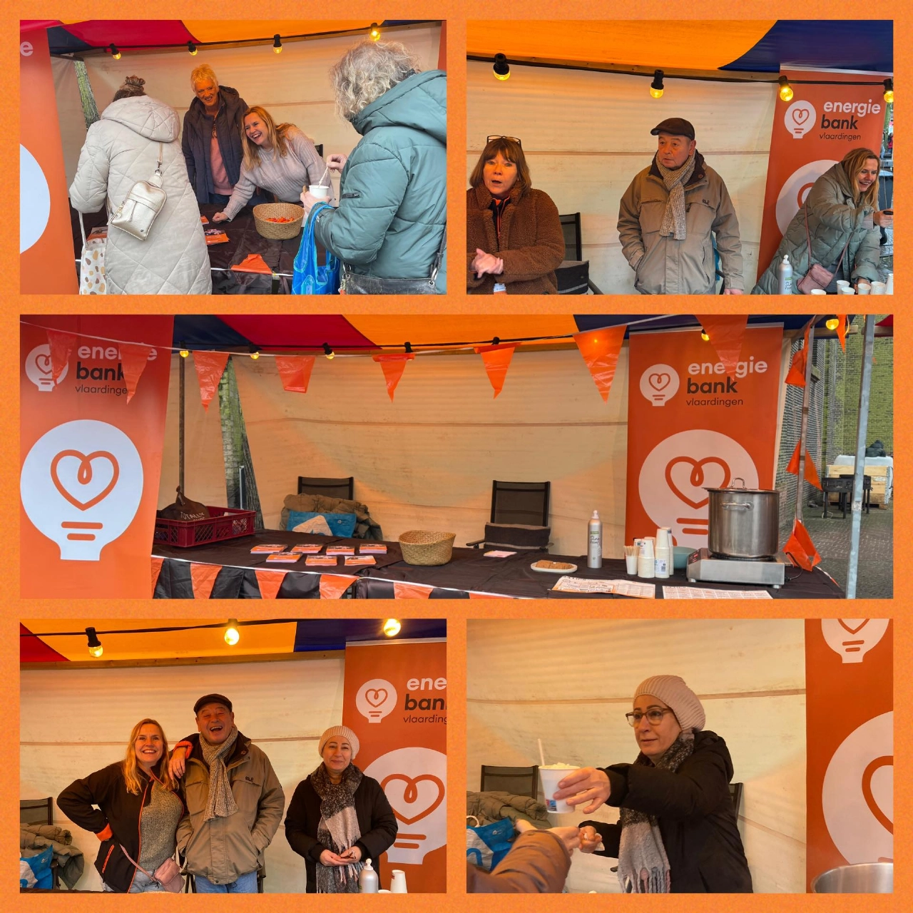 Energiebank aanwezig op de kerstmarkt