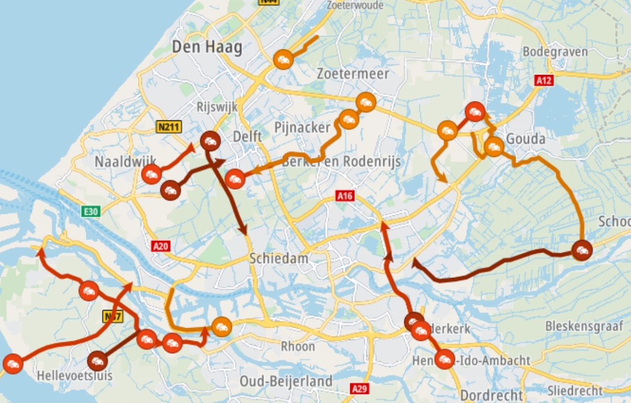 Code Oranje om gladheid, zware ochtendspits verwacht