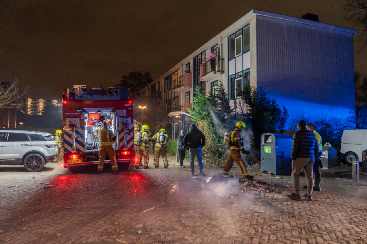 Melding woningbrand door stapel vuurwerk