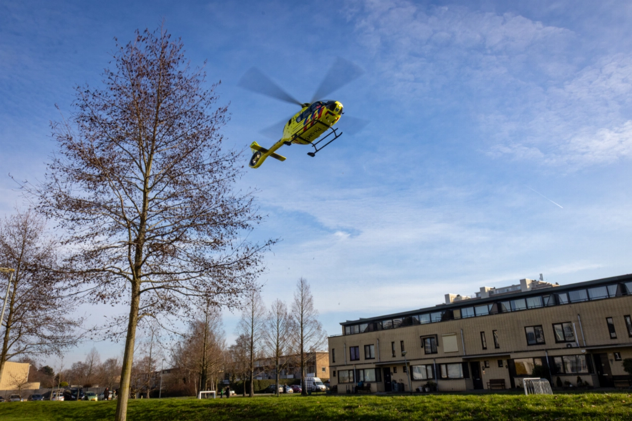 Traumaheli naar Boerhaavestraat