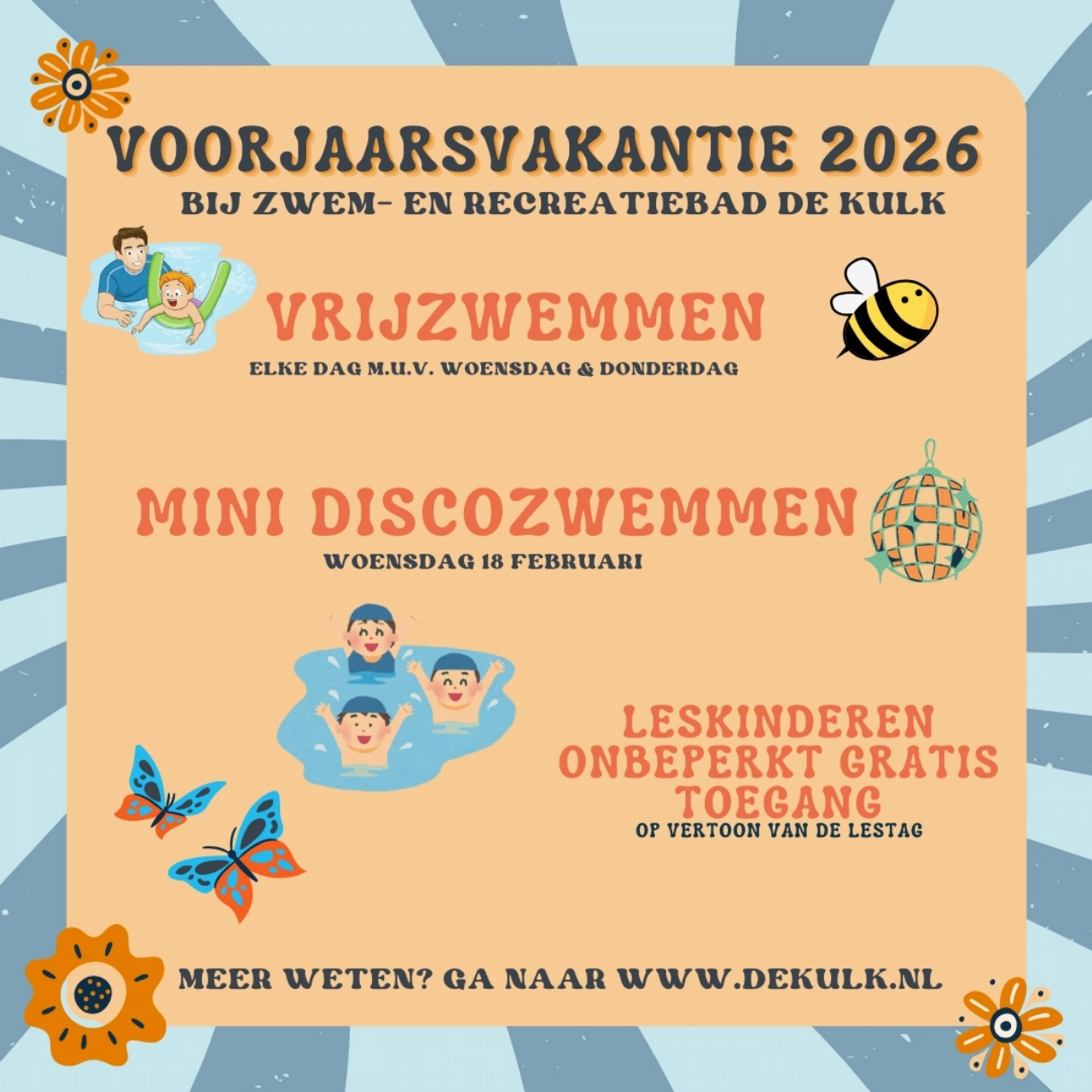 Voorjaarsvakantie: zwemmen in De Kulk!