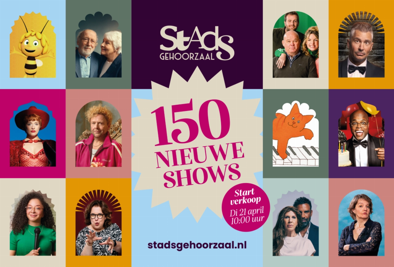 Stadsgehoorzaal Vlaardingen presenteert ruim 150 nieuwe shows