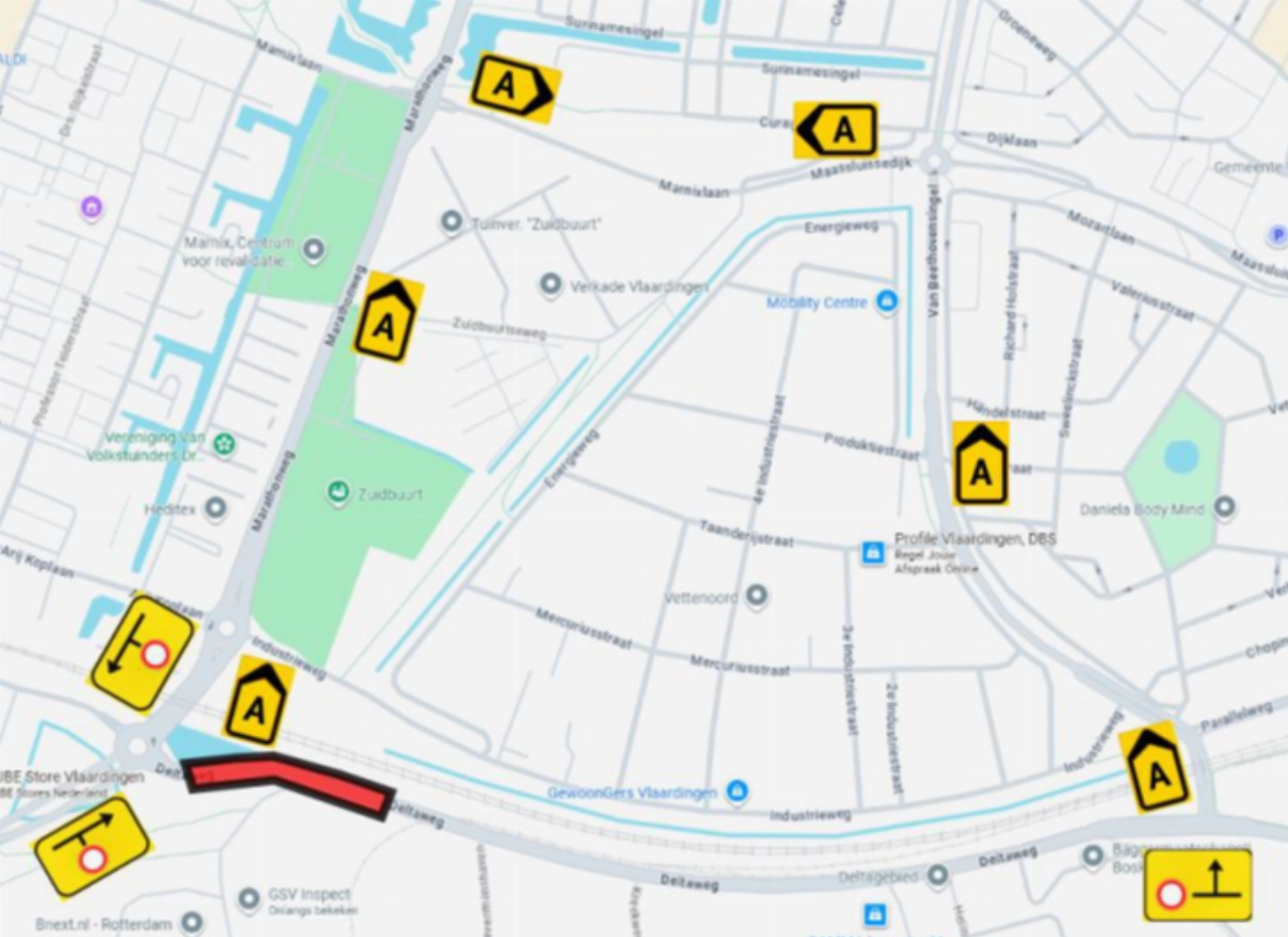 Let op: komend weekend Deltaweg na rotonde dicht voor verkeer!