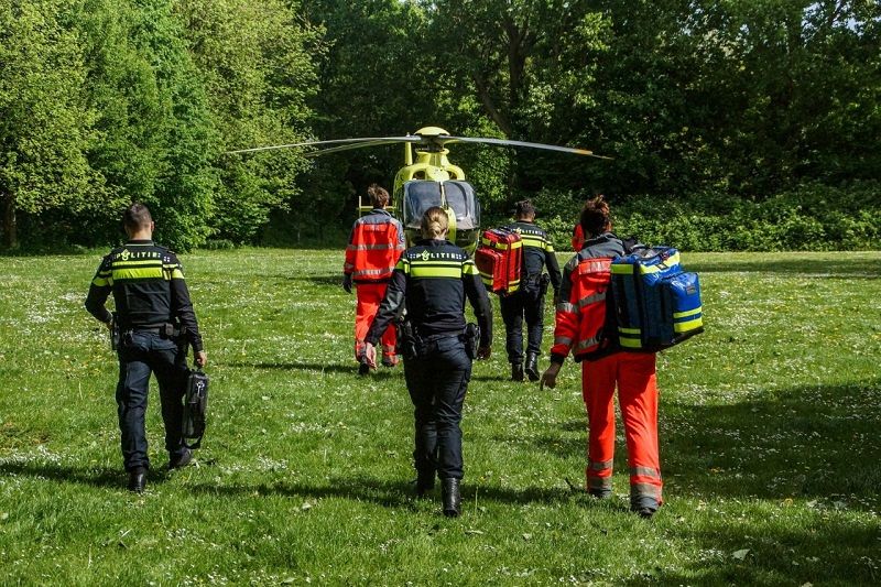 Traumahelikopter naar medische noodsituatie Sparrendal