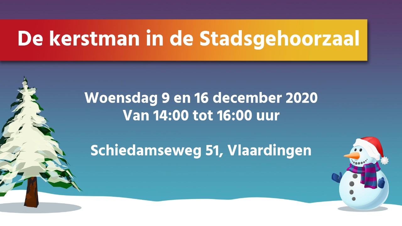 De Stadsgehoorzaal ontvangt de Kerstman