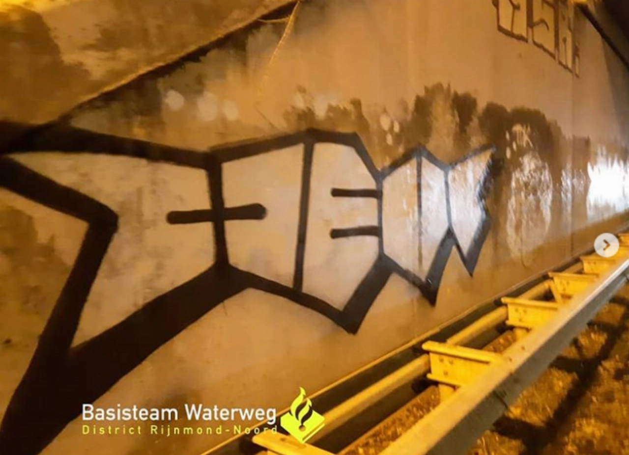 Graffiti-artist na korte achtervolging aangehouden