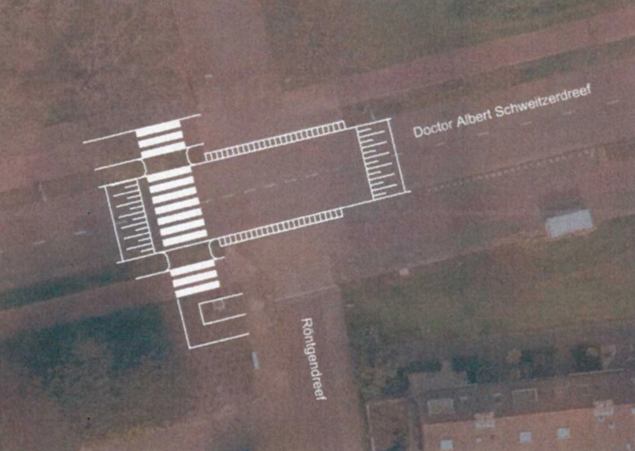 Wegwerkzaamheden aan kruisingen Dr. Albert Schweitzerdreef