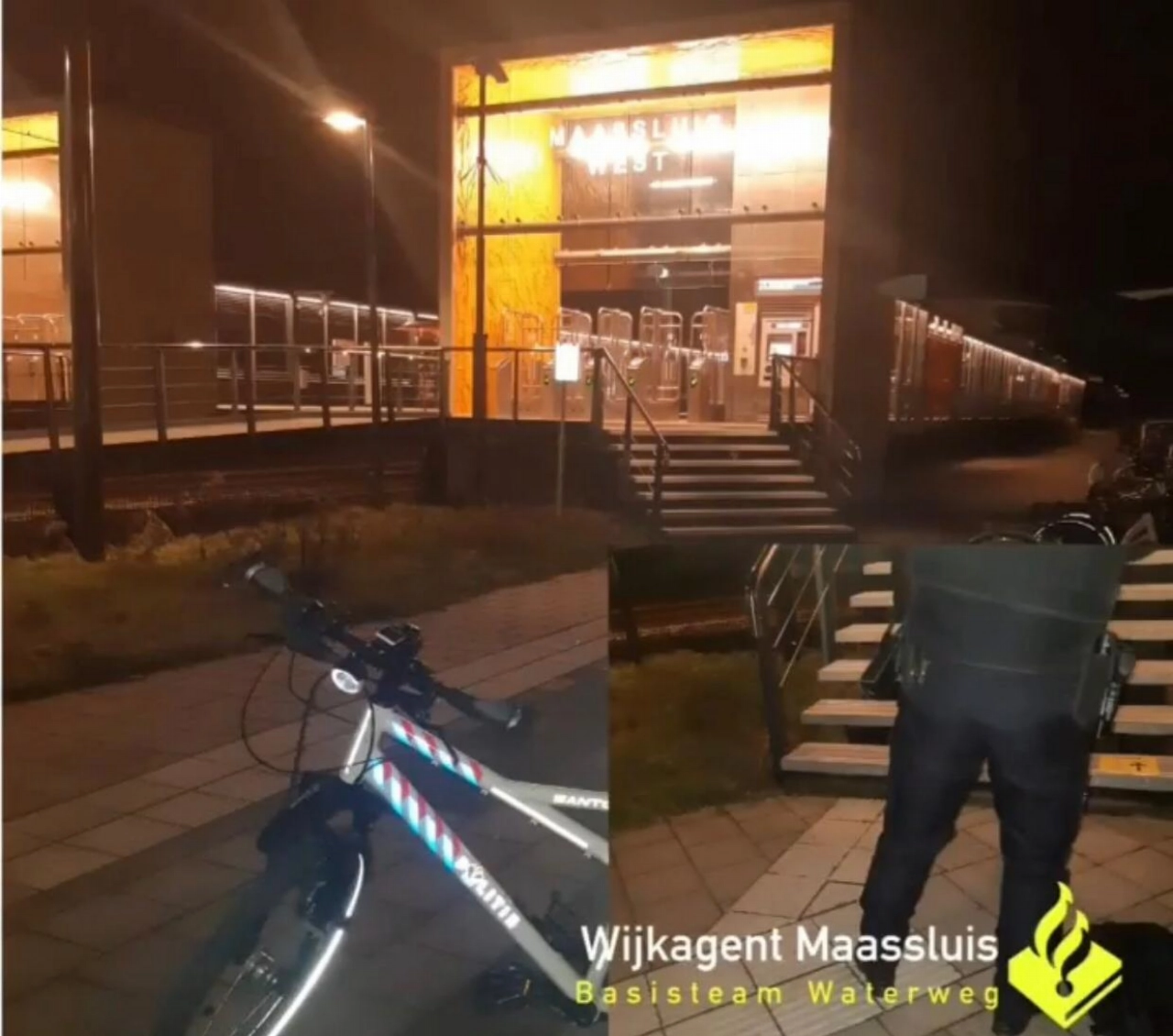 Politie fouilleert bij metrostation Maassluis West