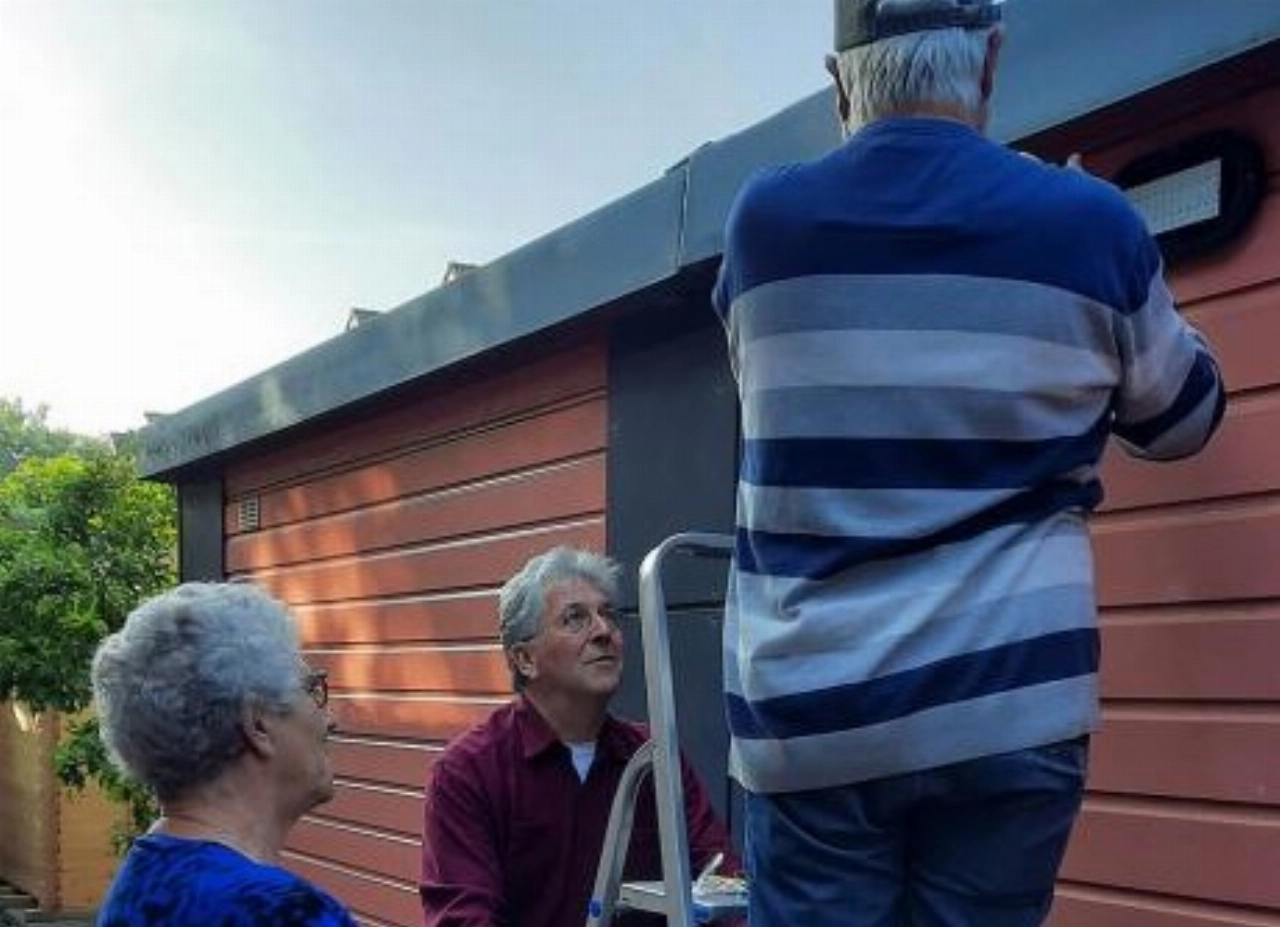 Gratis lampen voor goed verlicht achterpad