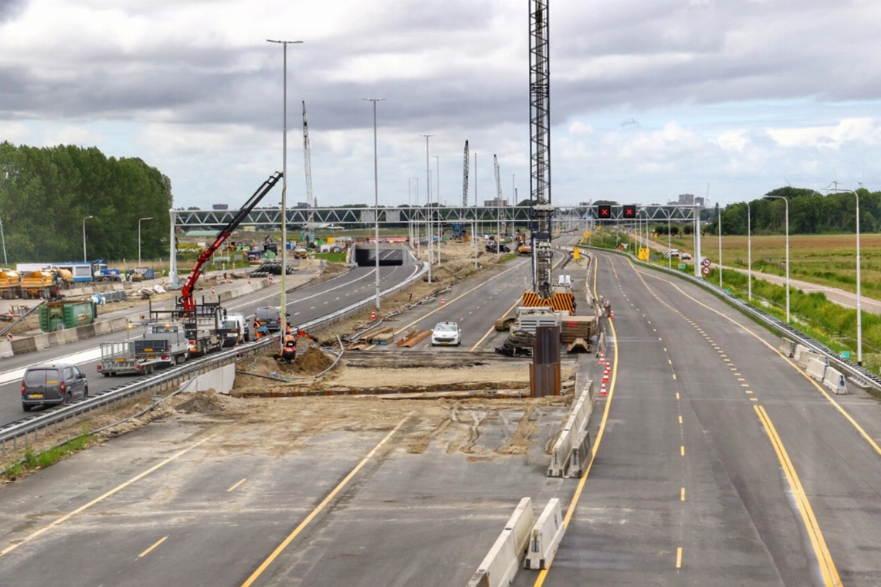Bijna klaar: stukje snelweg erbij langs de A20