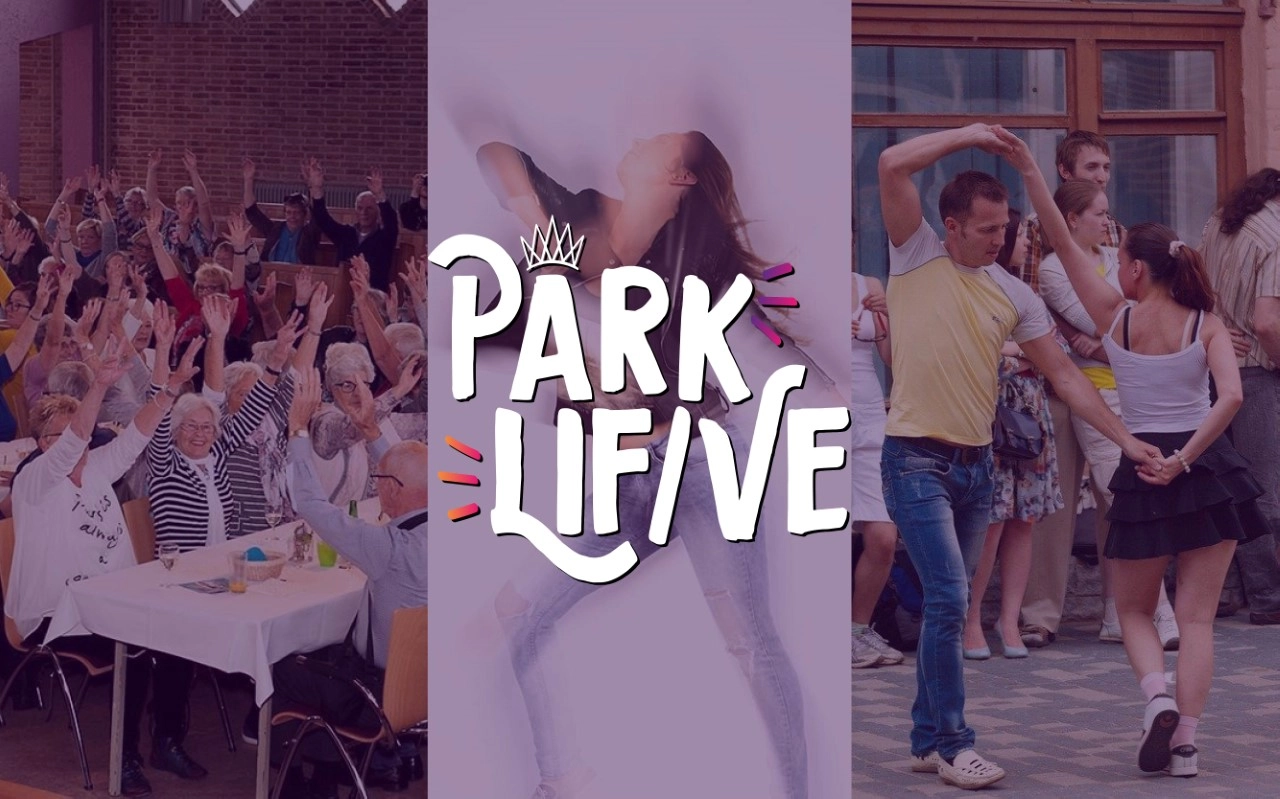 Dansen in het park achter Theater Koningshof