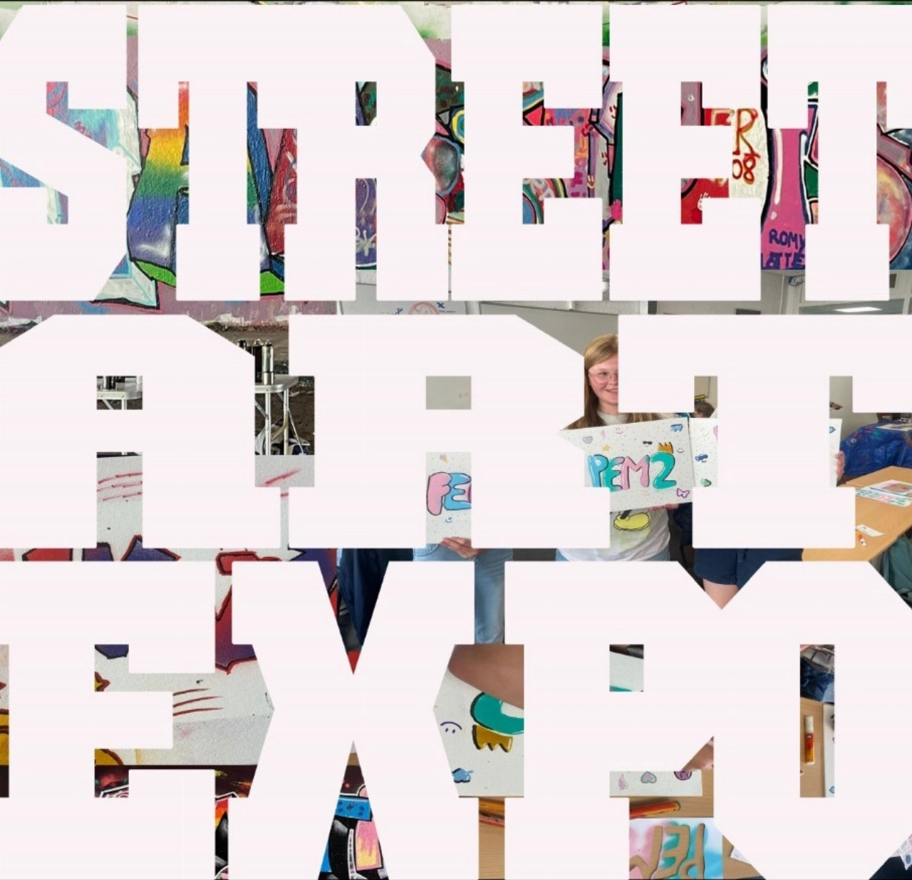 Street Art expositie van Revius Lyceum in Theater Koningshof