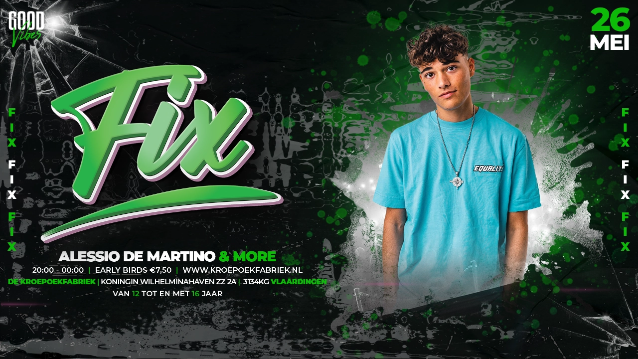 Jongerenfeest FIX in De Kroepoekfabriek!