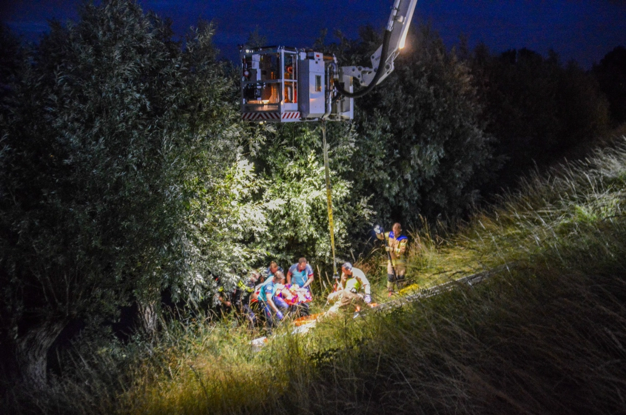 Man uit Zandvoort belandt in water onderaan dijk Westlandseweg