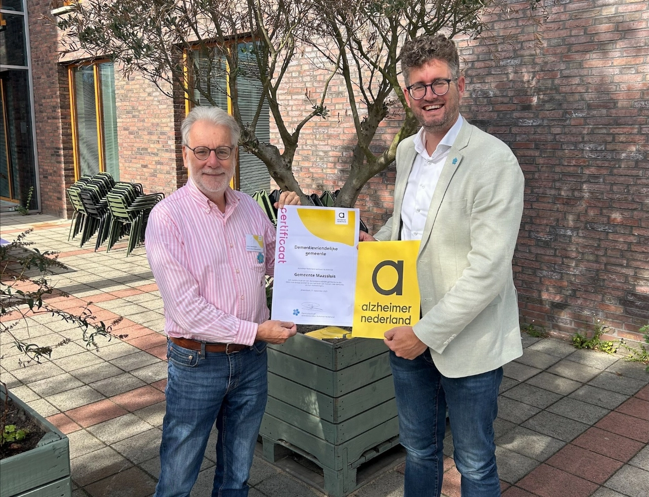 Maassluis krijgt opnieuw certificaat dementievriendelijke gemeente