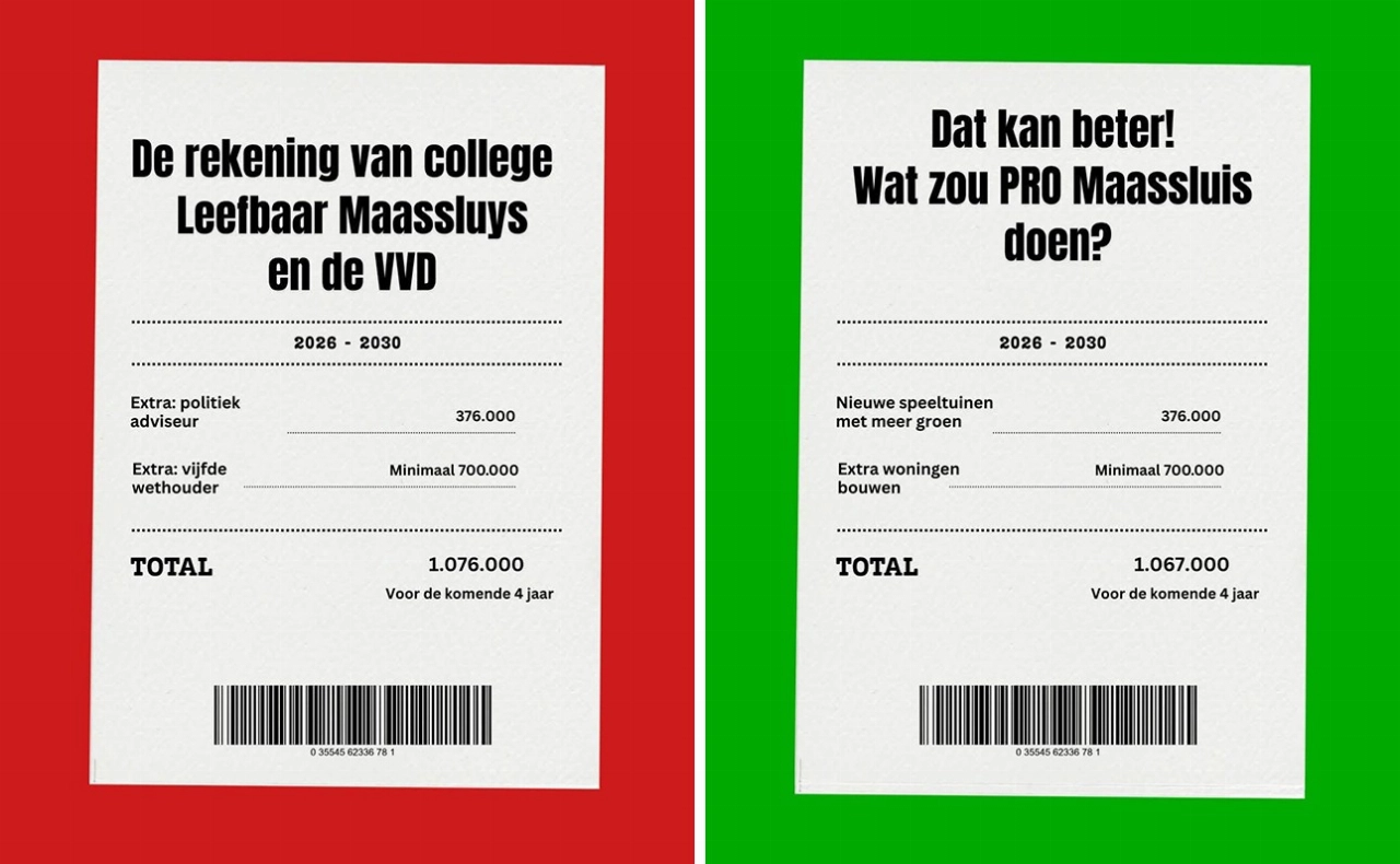 PRO: vijfde wethouder en politiek adviseur kosten Maassluis ruim een miljoen