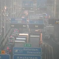 Verkeer loopt vast op ruit Rotterdam