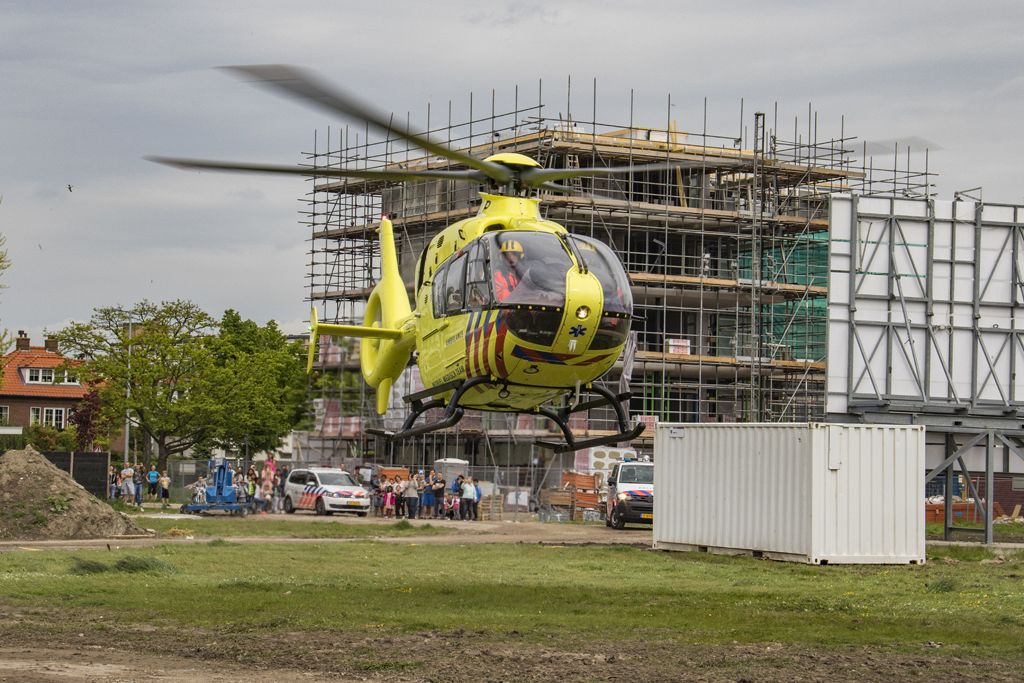 Traumahelikopter op voormalig ziekenhuisterrein