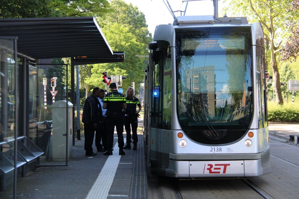 Botsing tussen tram en voetganger bij halte
