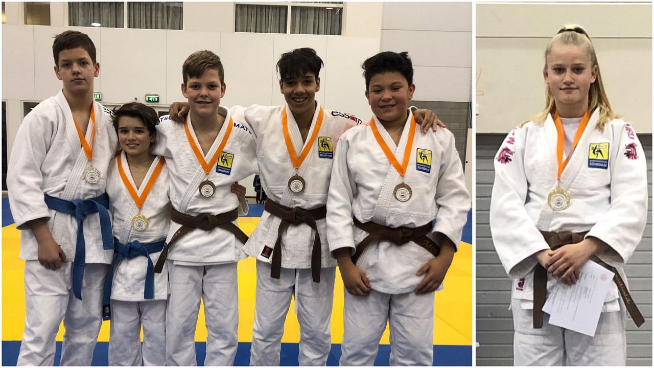 Zes medailles bij ZH-kampioenschap judo