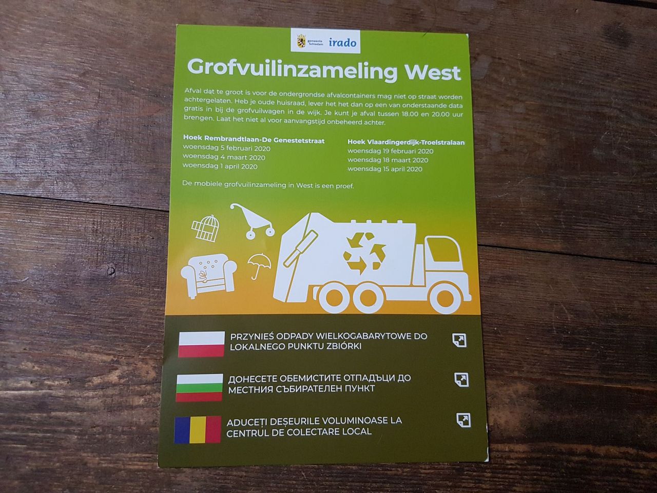 Grofvuilinzameling in west