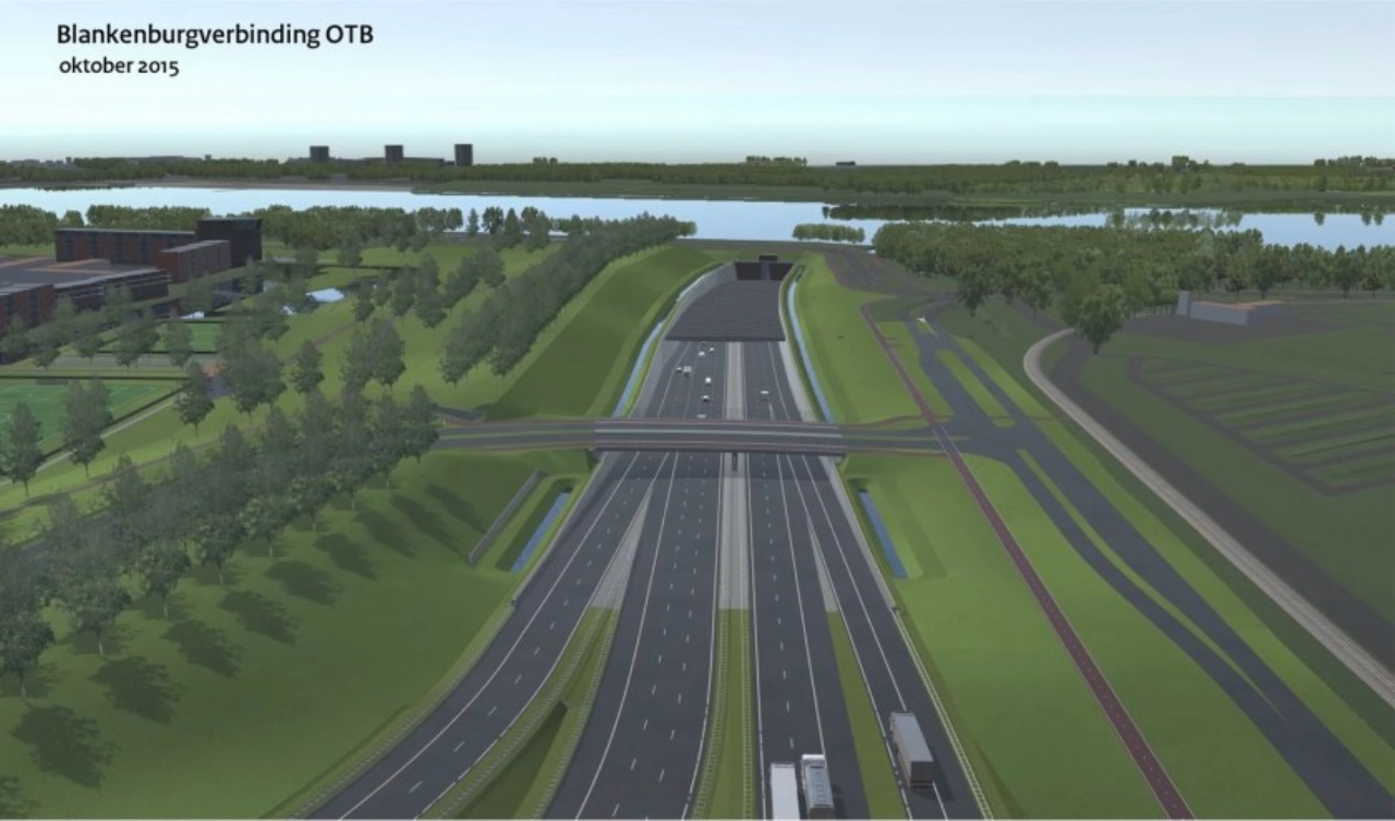 Inkijkje A24 van Kethelplein naar knooppunt Rozenburg