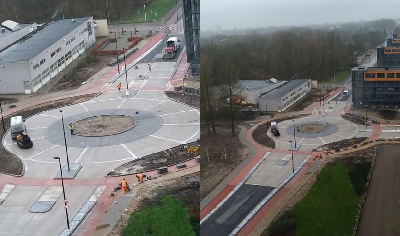 Werk aan rotonde duurt nog even