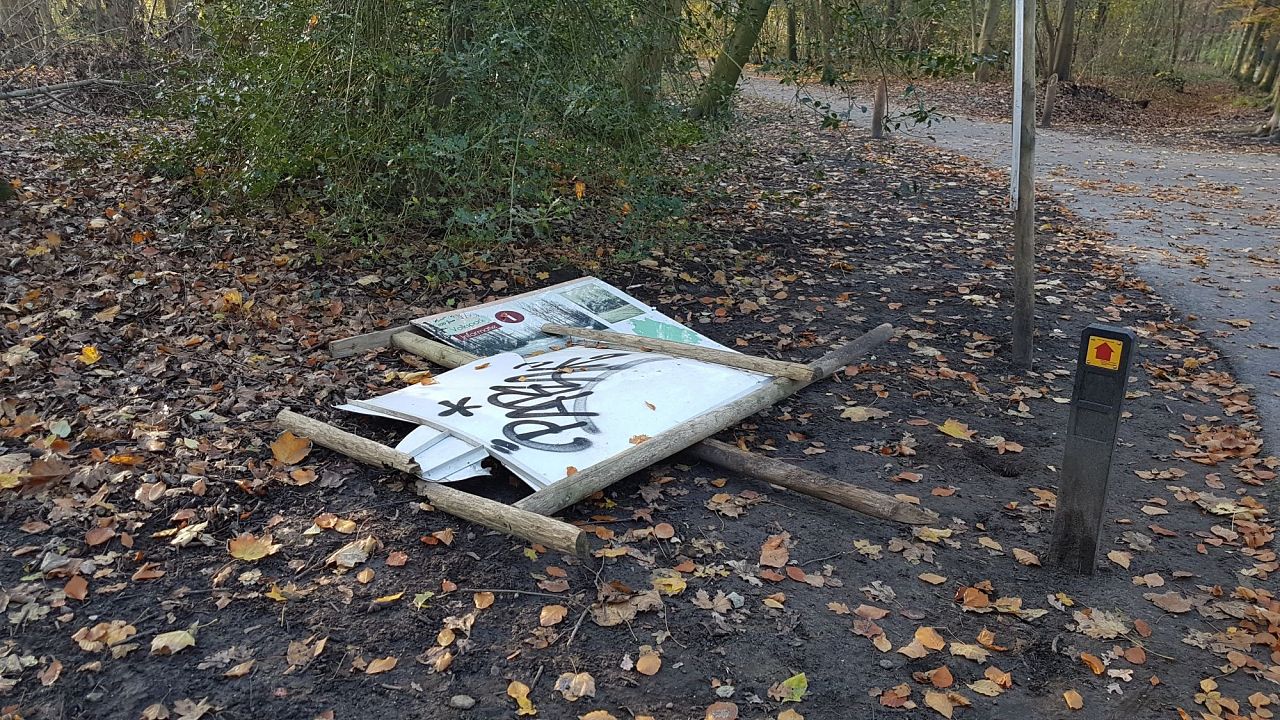 Vandalisme kent geen tijd in Volkspark