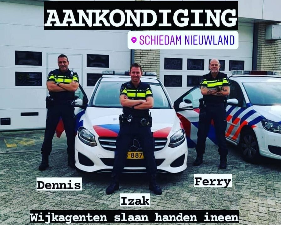 Drie wijkagenten voor heel Schiedam-Nieuwland