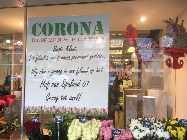 Bloemenwinkel Corona gaat stoppen in Nolenslaan