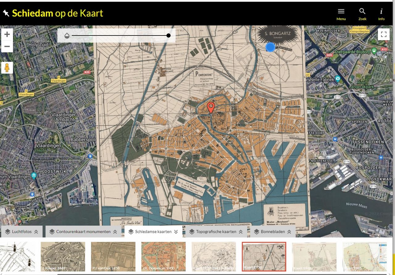 Nieuwe plattegronden in Schiedam op de kaart