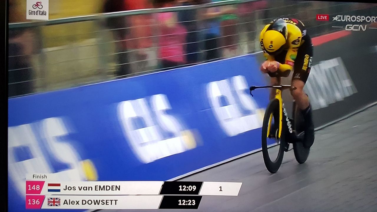 Verdienstelijke tijdrit Van Emden in Giro