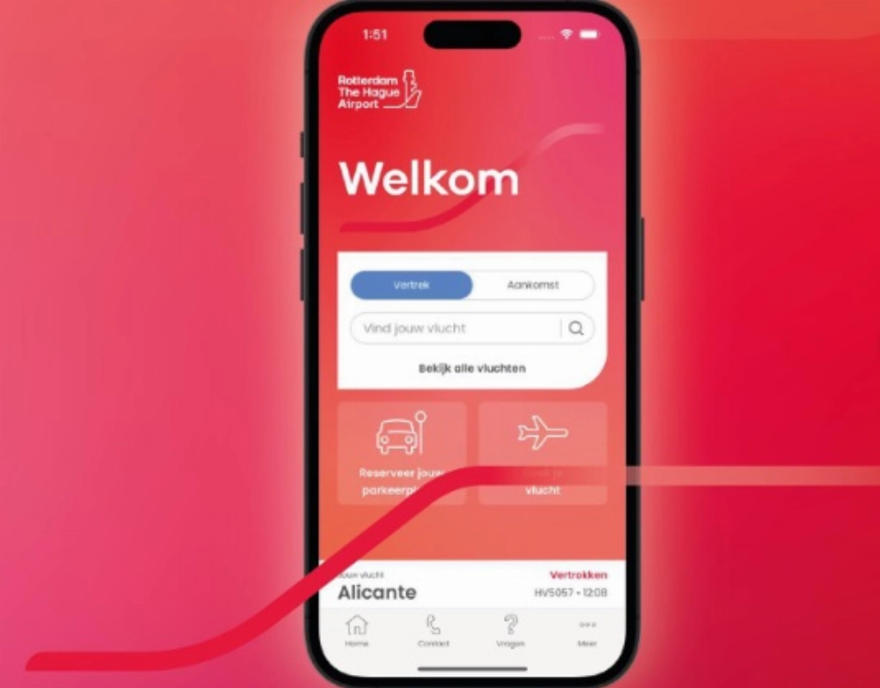 App Rotterdams vliegveld heeft nieuw jasje